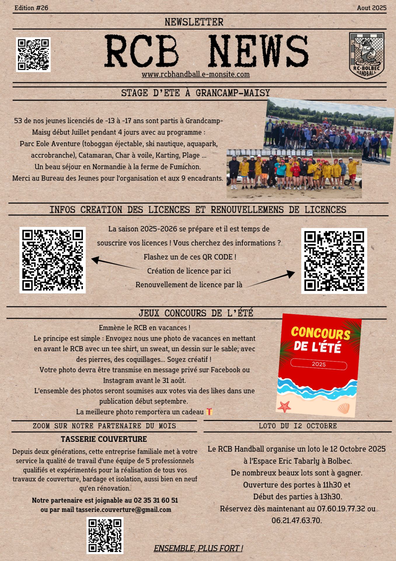 Newsletter aout 2025
