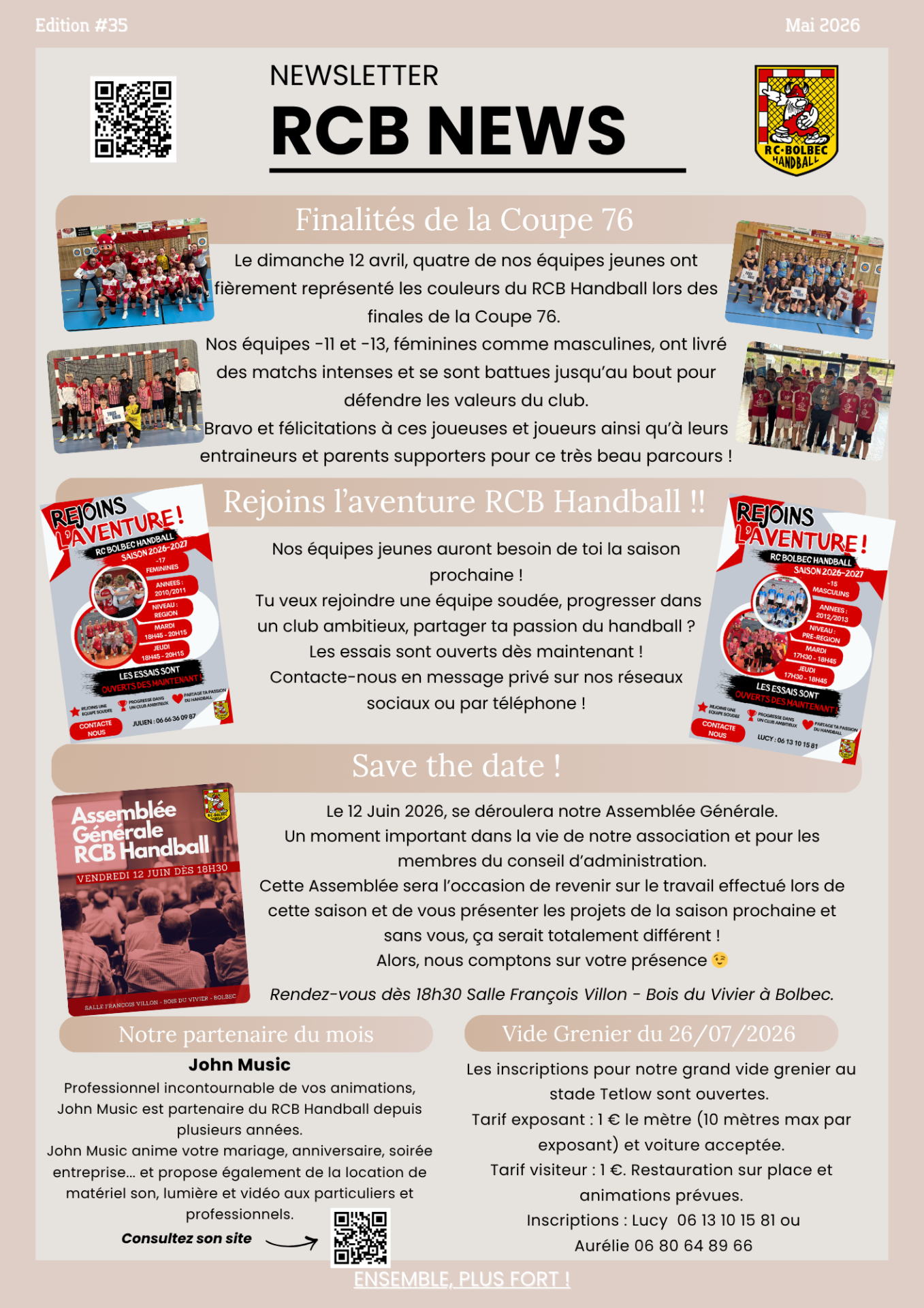 Newsletter mai 2026